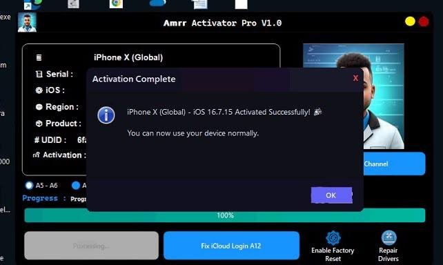 AMRR ACTIVATOR PRO A5-A6 (ALL IOS SUPPORT) AND A12+ (18.7.2 TO -26.1SUPPORT )ANY ERROR INSTANT REFUND